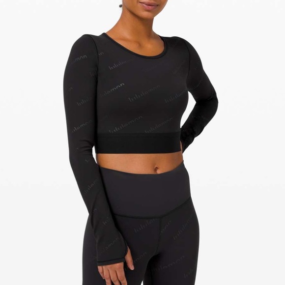 Lululemon Wunder Train Cropped Long Sleeve